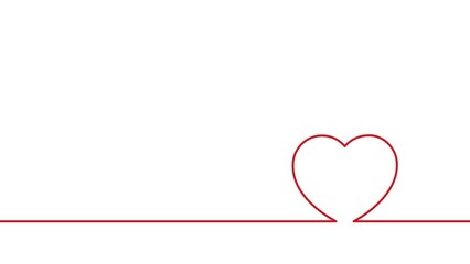 Wall Mural - heart animation love black white green screen red heart | 2d animated love illustration hearts | dra