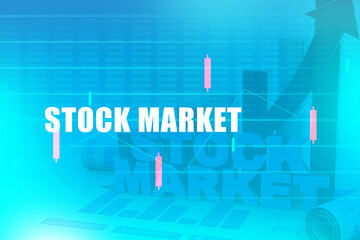 Poster - 2D illustration stock market concept
