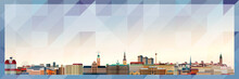 Gothenburg Skyline Vector Colorful Poster On Beautiful Triangular Texture Background