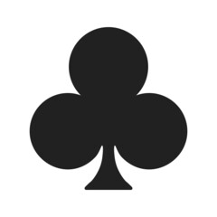 Wall Mural - Black club poker suit symbol