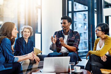 Aufkleber - They share a collective vision aimed at success. Cropped shot of a group of colleagues having a meeting in a modern office.