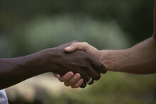 Close-up Of Two People Shaking Hands