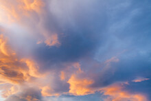 Storm Clouds At Sunset, Hood Canal, Dabob Bay, Seabeck, Washington State, USA