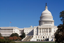 Facade Of A Government Building, Capitol Building, Washington DC, USA