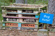 Bug Hotel made from pallets, bricks and other building materials