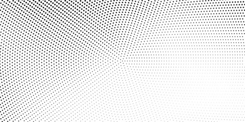 Wall Mural - Halftone dotted background. Black dots in modern style on a white background.