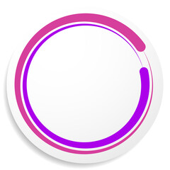 Poster - Circle, circular badge, label, tag and button shape with blank, empty space. Price tag, label element