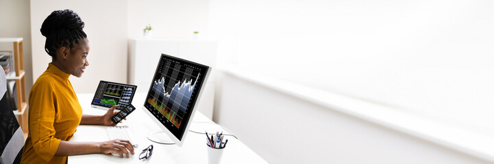 Poster - African American Business Data Analyst Woman