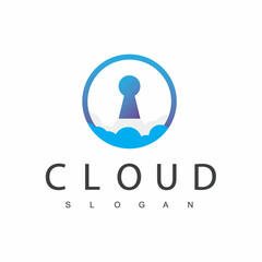 Canvas Print - Cloud Data Security Logo Template