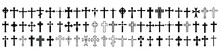 Cross Icon Vector Set. Religion Illustration Sign Collection. Church Symbol. Jesus Logo.
