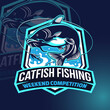 Catfish Fishing Competition Logo Vector Design