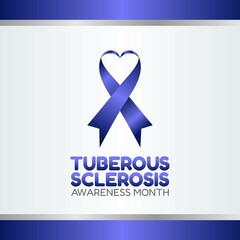 vector graphic of tuberous sclerosis awareness month good for tuberous sclerosis awareness month celebration. flat design. flyer design.flat illustration.