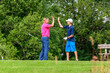 © ARochau - Freude über den gelungenen Abschlag beim Golf