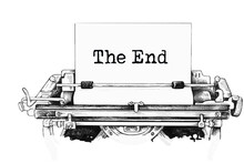 Text Written With A Vintage Typewriter - The End