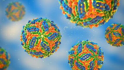 Poster - West Nile virus, WNV, 3D illustration