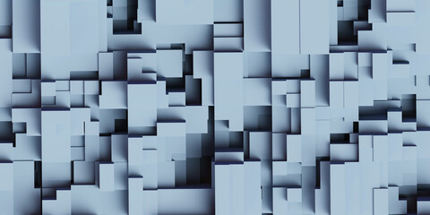 Leinwandbilder - Light texture and background from many volumetric cubes at different levels