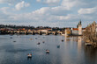 Panorama Pragi, blisko rzeki