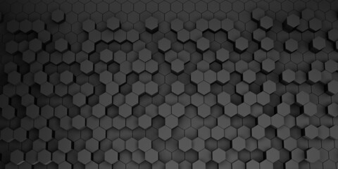 Wall Mural - Beautiful 3d hexagon abstract background