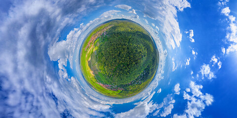 Wall Mural - little planet pfälzer forest