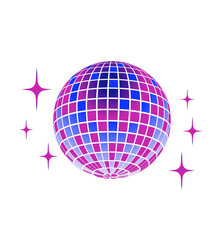 Wall Mural - Disco ball Vector icon Disco ball Vector icon Disco ball Vector icon. Party. Dj. Night Club. Mirror glitter disco ball. Psychedelic. Cosmic.