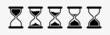 Hourglass icon set. Sandglass symbol, logo. Vector EPS 10
