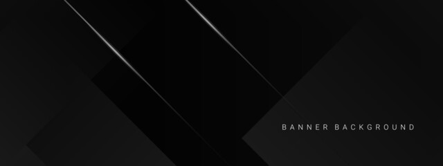 Wall Mural - Dark geometric black abstract background elegent design pattern.
