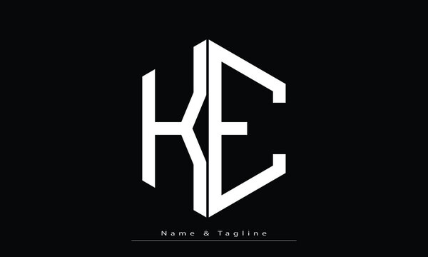 Alphabet letters Initials Monogram logo KE , EK