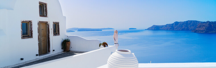 Wall Mural - beautiful details of Santorini island, Greece