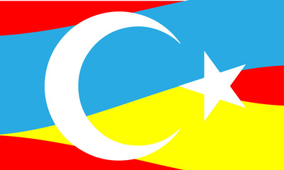 Poster - Flags of Turkey and Ukraine. Help from Istanbul to Kiev.