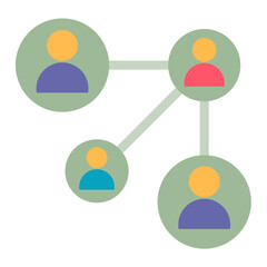 Fototapete - business connection icon vector.friends icon vector.