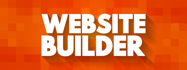 Poster - Website Builder text quote, concept background