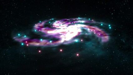 Wall Mural - a spiral galaxy somewhere in the universe (3d rendering)