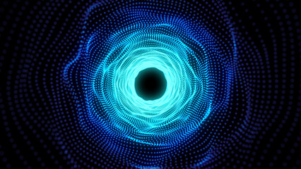 abstract digital motion background. organic wavy tunnel abstract. futuristic technological abstract 