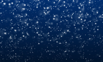 Poster - Falling snow flakes banner. White snowflakes flying in the air. Snow flakes, snow background. Winter snowfall illustration