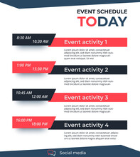 Today Plan, Daily Event Schedule On White.
