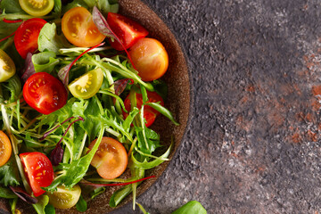 Wall Mural - fresh organic cherry tomato salad on the table healthy food