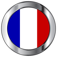 Canvas Print - Button Of The French National Flag