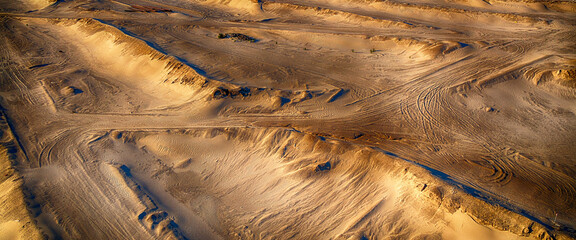 Aerial Panorama view Tar sands Ft McMurray mining