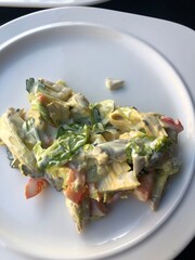 Canvas Print - Salad with asparagus, mushrooms and vegetables