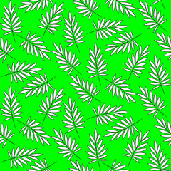  Vector seamless half-drop pattern, with leaves 