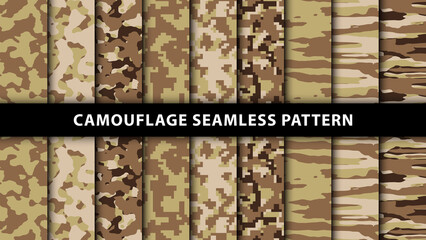 Sticker - Military and army camouflage seamless pattern