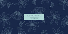 Blue Botanical Illustration