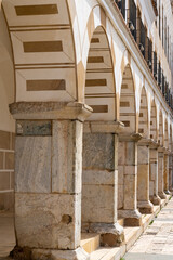 Sticker - arched portico and building of the University of Extremadura in Badajoz