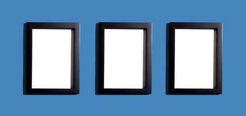 Wall Mural - Blank rectangle picture frames with copy space