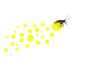 Fireflies logo icon vector illustration. Beautiful firefly spread wings and light at the end of the body. design Insect beetle firefly.
