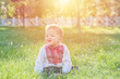 © Nelly - Toddler boy in Ukrainian vyshyvanka in summer. .