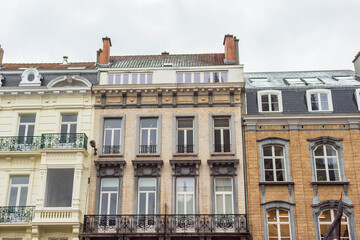 Wall Mural - facades of buildings in Brussels