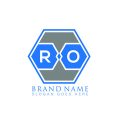 RO letter logo design on black background.RO creative monogram initials letter polygone logo concept.
RO Unique modern flat abstract vector letter logo design. 