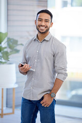 Aufkleber - Ive always been driven to achieve my goals. Portrait of a young businessman using a digital tablet in an office.