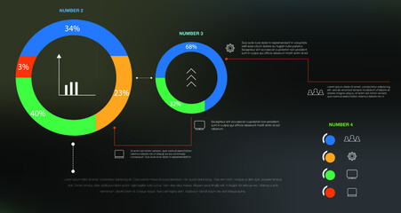 Poster - Dashboard, great design for any site purposes. Business infographic template. Big data concept Dashboard user admin panel template design. Analytics admin dashboard.